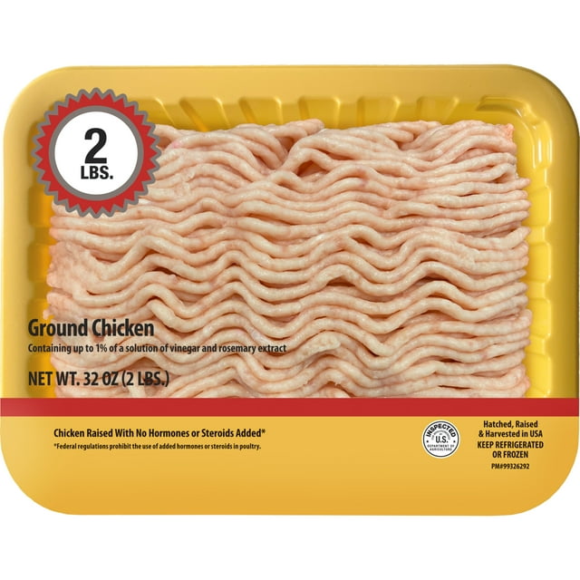 All Natural Ground Chicken, 20g Protein per 4oz Serving, 2 lb Tray