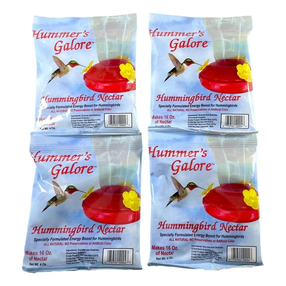 All Natural Hummingbird Nector Feeder Mix Set of 4 Packages