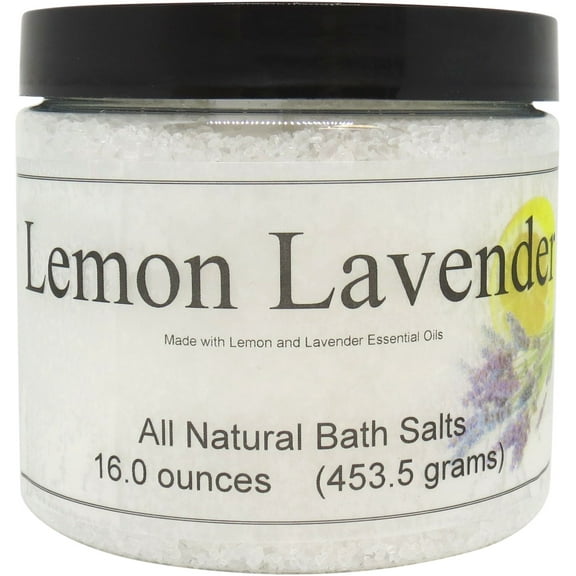 All Natural Lavender Bath Salts by Eclectic Lady, 16 ounces