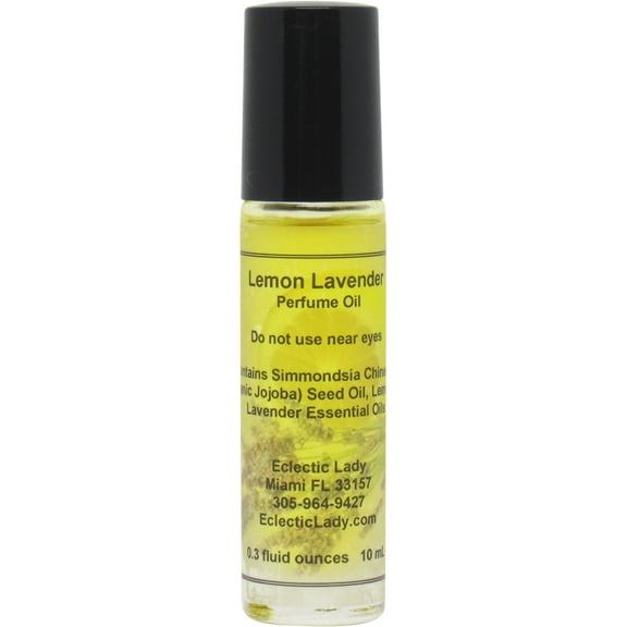 All Natural Lemon Lavender Perfume Oil, 0.3 Oz Portable Roll-On Fragrance