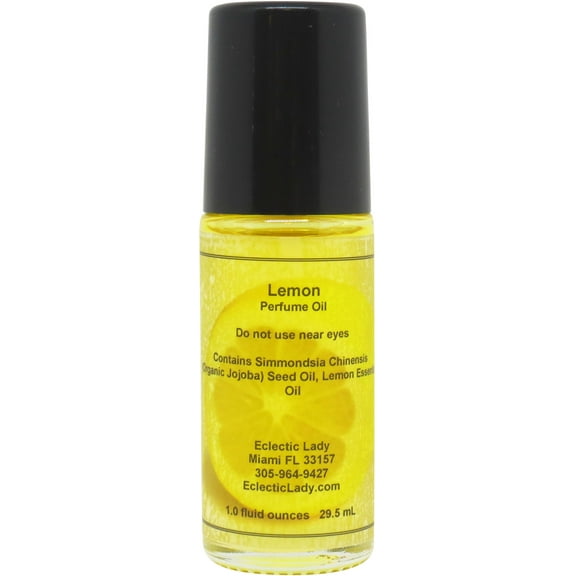 All Natural Lemon Perfume Oil, 1.0 Oz Portable Roll-On Fragrance