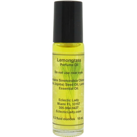 All Natural Lemongrass Perfume Oil, 0.3 Oz Portable Roll-On Fragrance