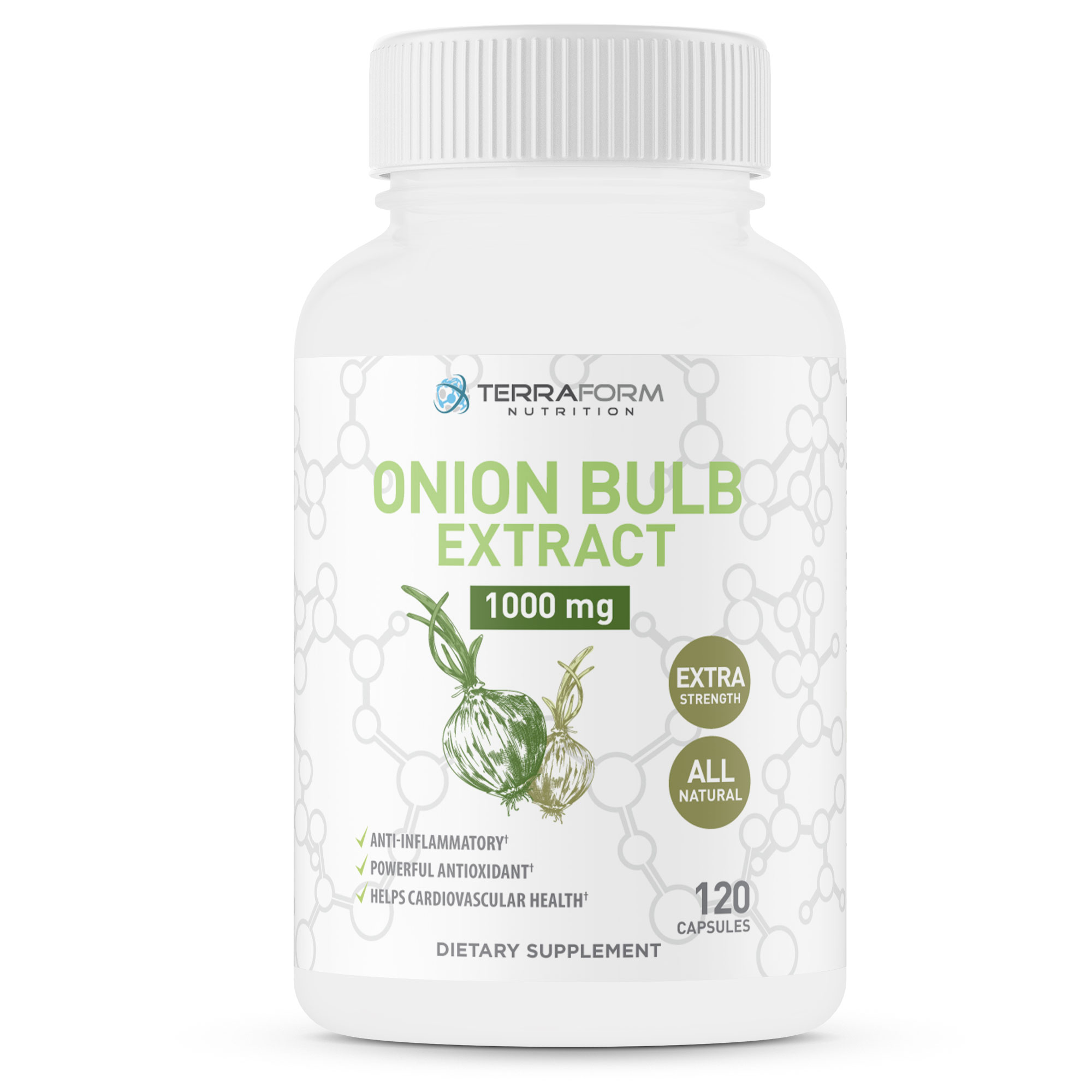 All Natural Onion Powder Supplement 1000mg Dried Onion Bulb (Allium Cepa) Herbal Supplement