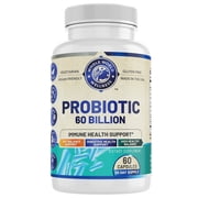 All Natural Probiotic 60 Billion CFU/g. Digestive & Gut Health Support. Dairy Free, Soy Free, USA Made.