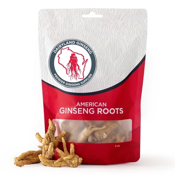 Dairyland American Ginseng Roots 4 oz (Non-GMO, Gluten Free Herb)