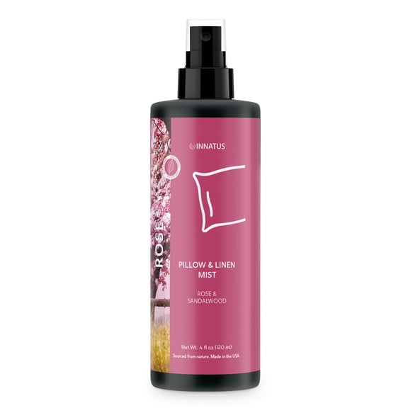 All-Natural Rose Pillow & Linen Spray 4oz Aromatherapy Mist for Relaxation & Better Sleep Chemical-Free, Water-Based Bedding & Room Spray Made in the USA
