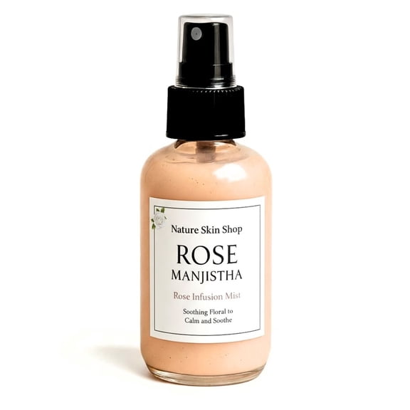 Nature Skin Shop Rose Water Manjistha Infusion Mist Spray, 4 oz