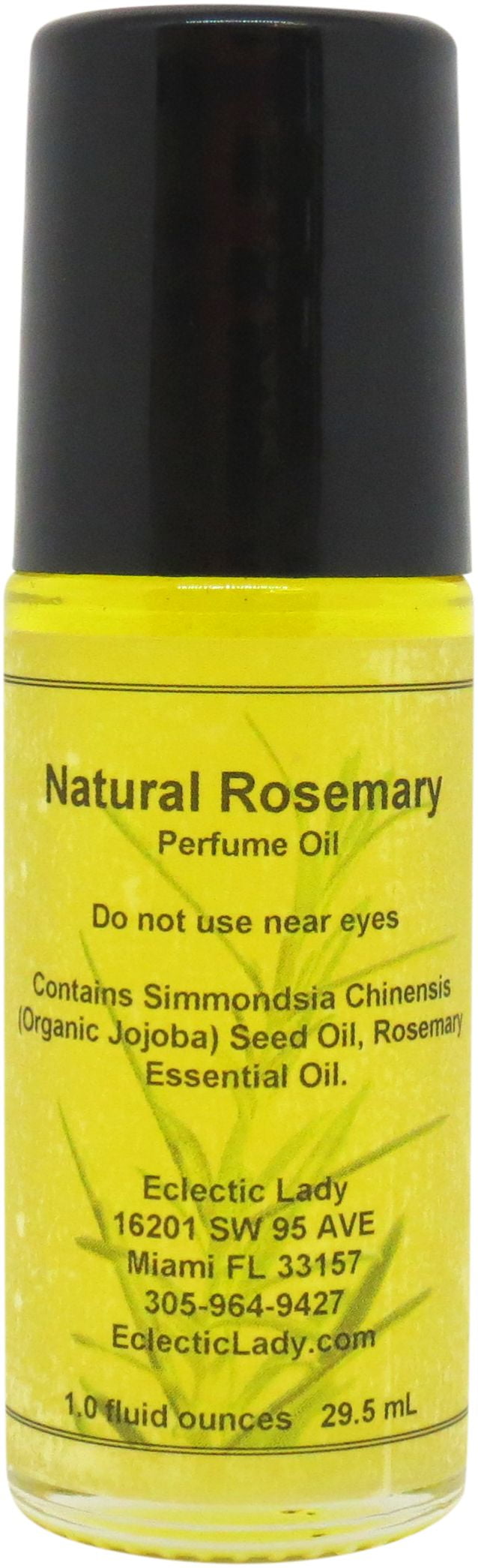 All Natural Rosemary Perfume Oil, 1.0 Oz Portable Roll-On Fragrance