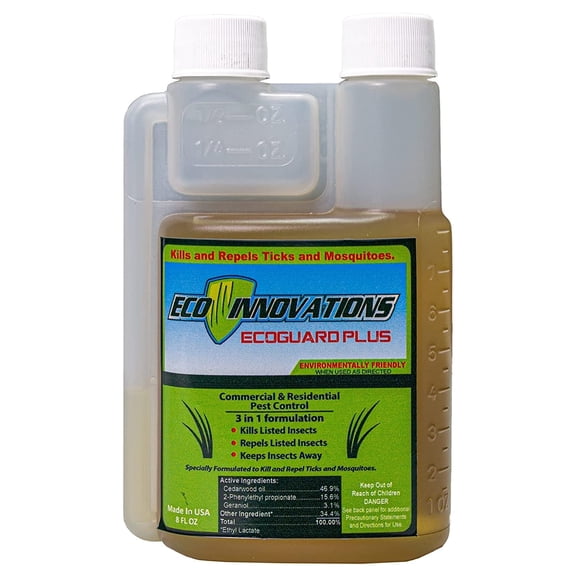 All Natural Tick & Mosquito Control Spray for Lawn and Landscape.  EcoGuard Plus, 8 oz