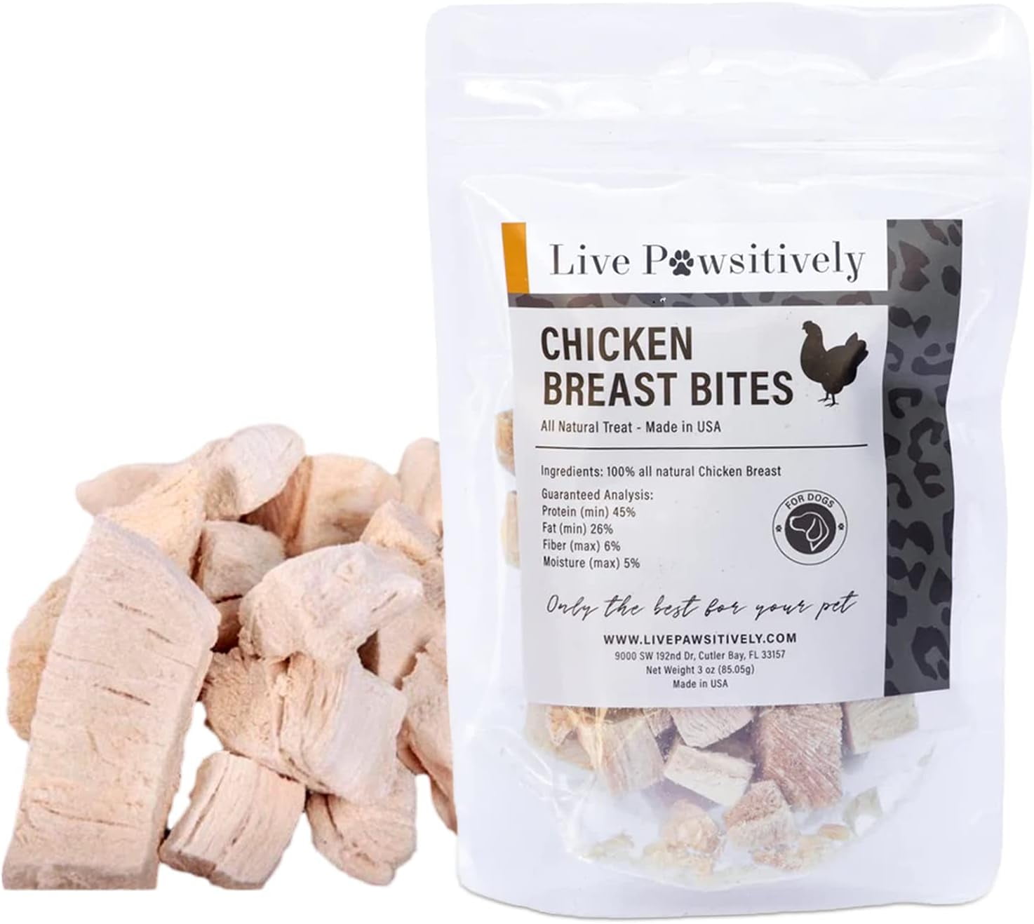 AllNatural Treat for Dogs & Cats, Single Ingredient, Picky Eaters