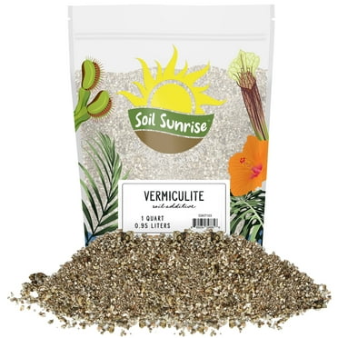 All Natural Vermiculite Soil Additive (1 Quart); Medium Grade Horticulture Soil Additive for Plants, Terrariums, Orchids