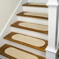 All Natural Woven Tweed Stair Treads Beige 8"x28" (SET 13)
