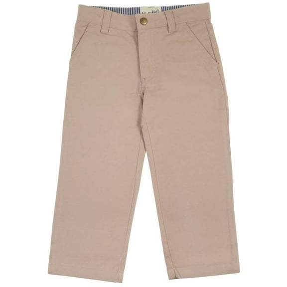 All Navy Boys Pants In Straight Cut With Flat Front - Tan - 24 Months
