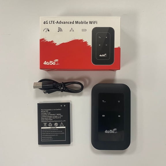 All-Network Portable Wifi, Router, Metal + Plastic, 150g, Download 150Mbps, Upload 50Mbps, Supports 10 Users, 2100mAh Lithium Battery, Ideal for Travel, Mobile Hotspot, High-Speed Internet Black