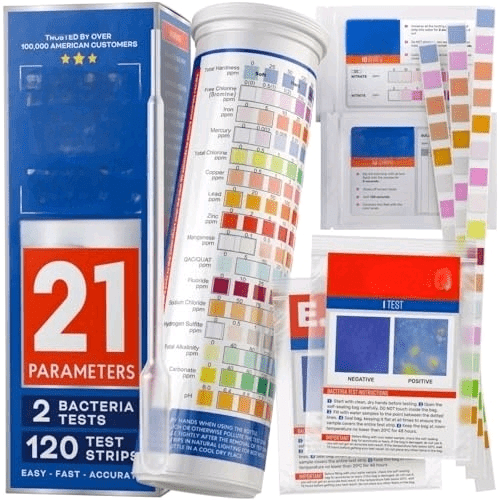 All-New 20 in 1 Drinking Water Testing Kit 120 Strips, Home Tap and Well Water Test Kit for Hardness, Lead, Iron, Copper, Chlorine, Fluoride$$Garden & Patio