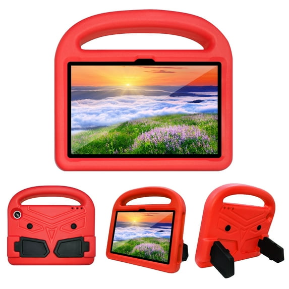 All-New 2022 Fire 7 Tablet Case, Kids Case for Amazon Fire 7 2022 Release 12th Generation, TECH CIRCLE Lightweight Shockproof Kids Friendly Handle Stand Case for Kindle Amazon Fire 7 Inch Tablet,Red