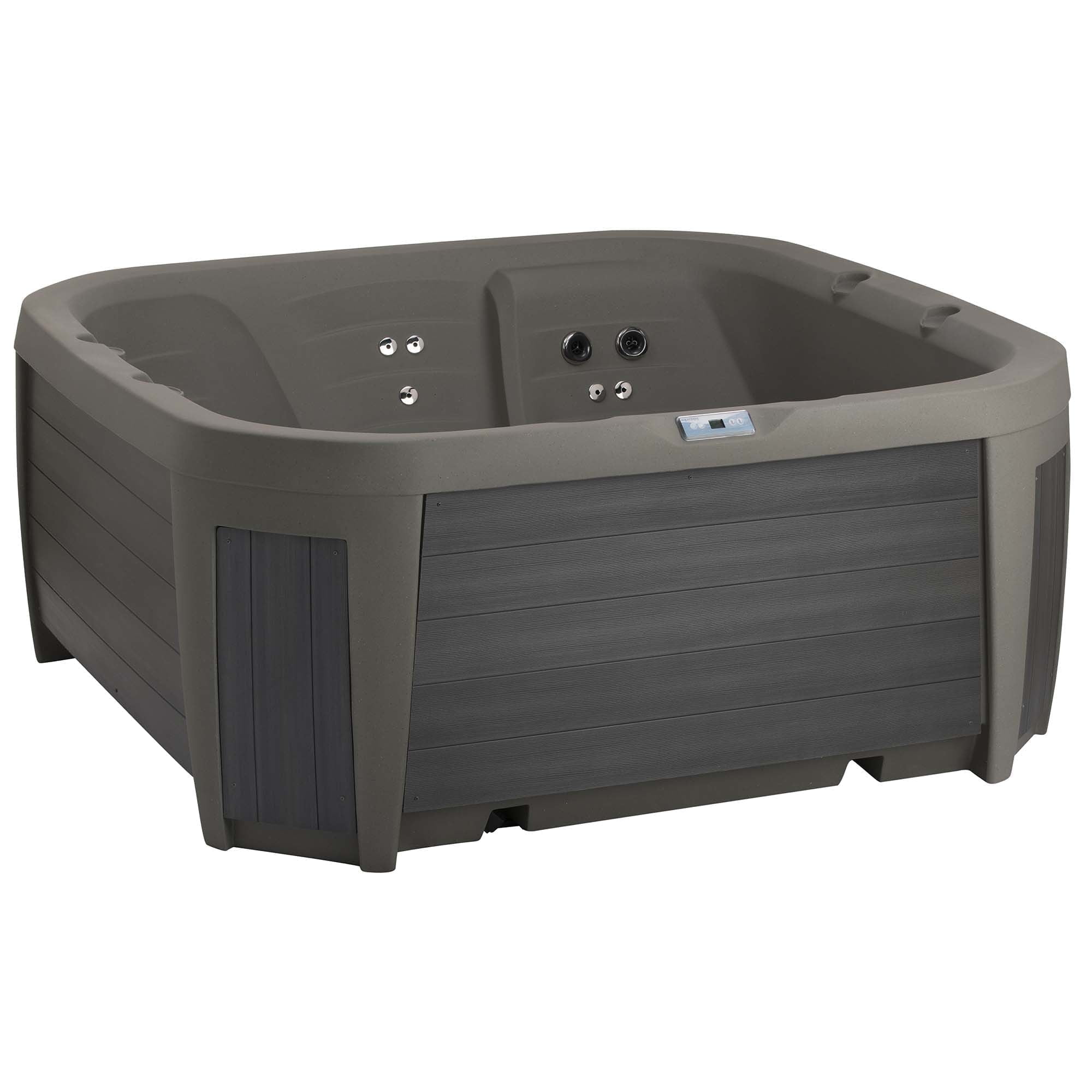 All New 2025 HydroLuxe MAUI LOUNGER Taupe/Grey Hot Tub - 5-person, 26 Jets, Convertible 110v/220v