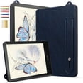 thumbnail image 1 of for All-New 6" Kindle 12th Generation 2024 Release & 11th Gen 2022 Release - Shockproof Durable Premium PU Leather Cover with Kickstand, Business Style, Hand Strap Feature,Blue, 1 of 6