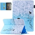 thumbnail image 1 of All-New Fire HD 10&HD 10 Plus Case (11th Generation, 2021 Release), Folio Stand Premium Leather Magnetic Wallet Cover with Smart Auto Wake/Sleep & Pencil Holder, Smile, 1 of 6