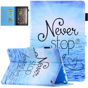 All-New Fire HD 10&HD 10 Plus Case (11th Generation, 2021 Release), Folio Stand Premium Leather Magnetic Wallet Cover with Smart Auto Wake/Sleep & Pencil Holder, Never Stop