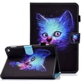 thumbnail image 1 of All-New Fire HD 10 Plus Case 2021, Cover for Fire HD 10.1" 11th Gen 2021, Allytech Auto Sleep Wake PU Leather Anti-Scratch Card Holder/Pen Slot Case for Kindle Fire HD 10.1" 2021, Mystery Cat, 1 of 7