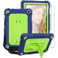 thumbnail image 1 of All-New Kindle Fire 7 Tablet Case 12th Gen 2022 Release SOAUTO Hybrid Protective Case with Kickstand Strap / Come With Tempered Glass Screen Protector For Amazon Fire 7 Kids Tablet - Red+Black,2 Pcs, 1 of 6