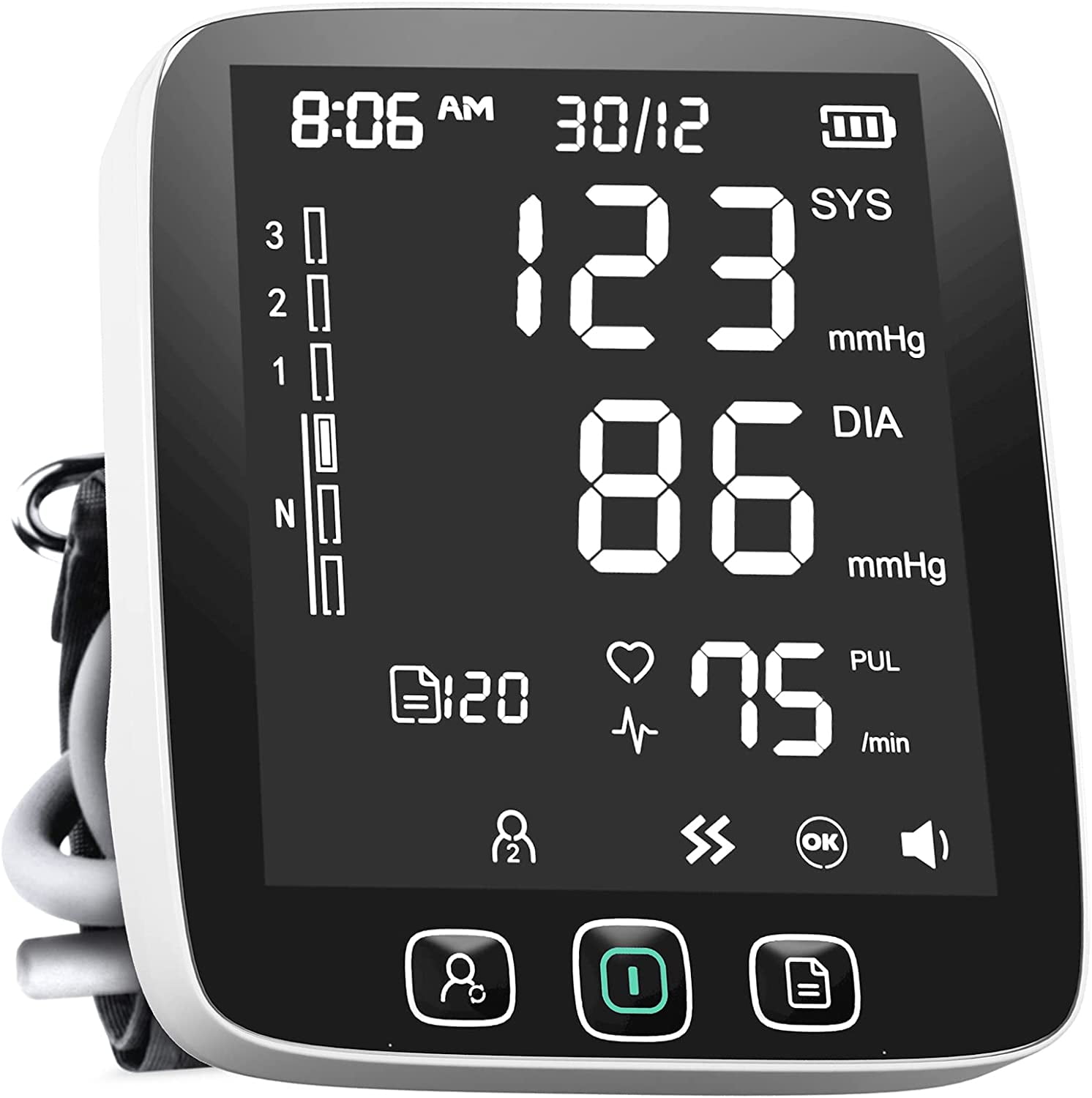 Welch Allyn Home™ Blood Pressure Monitor, D-Ring Extra Large Cuff