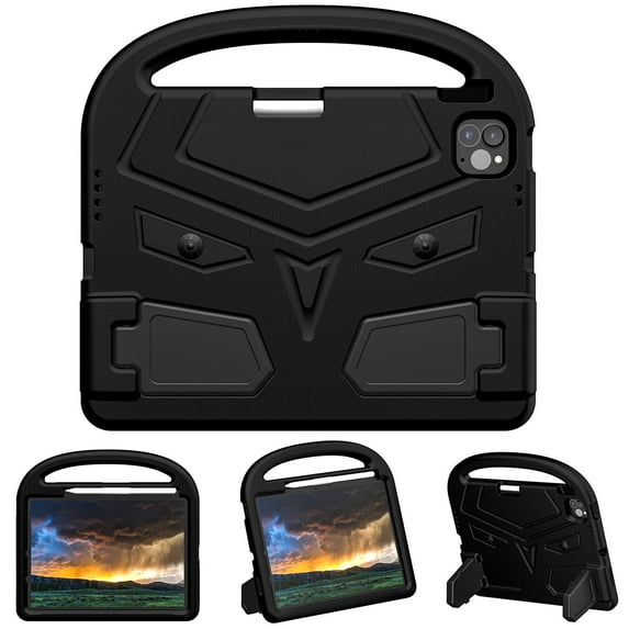 All-New for iPad Air 11 2024 / iPad Pro 11 2024 Case for Kids - Lightweight Shockproof Kid-Friendly Cover with Handle & Kickstand for iPad Air 11 2024 / iPad Pro 11 2024 - Black