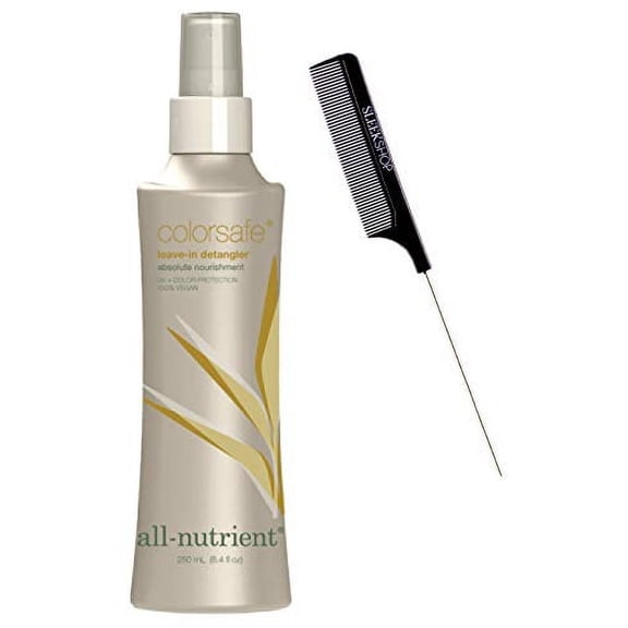 All-Nutrient Colorsafe Leave-in Detangler, Color Safe Leave In Conditioner Spray (w/ Sleek Comb) Haircolor UV+ Color Protection, 100% Vegan (8.4 OZ / 250 ML)