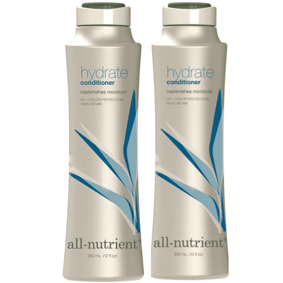 All-Nutrient Hydrate Conditioner (12 FL OZ / 350 ML x2) 2 PACK - Replenishes Moisture, UV + Color Protection