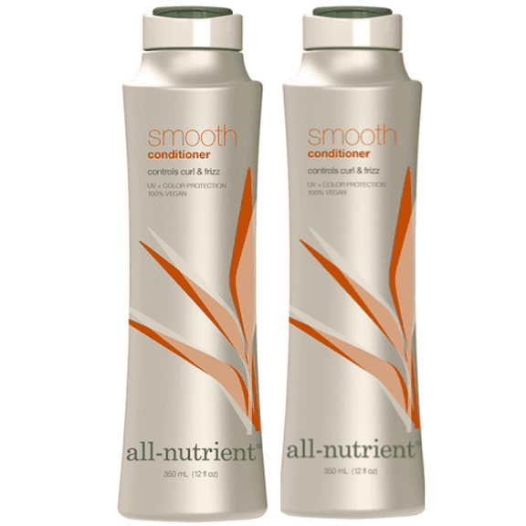 All-Nutrient Smooth Conditioner (12 FL OZ / 350 ML x2) 2 PACK - Controls Curl & Frizz, UV + Color Protection