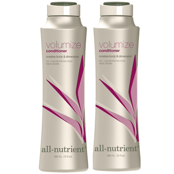 All-Nutrient Volumize Conditioner (12 FL OZ / 350 ML x 2) 2 PACK - Creates Body & Dimension, UV + Color Protection