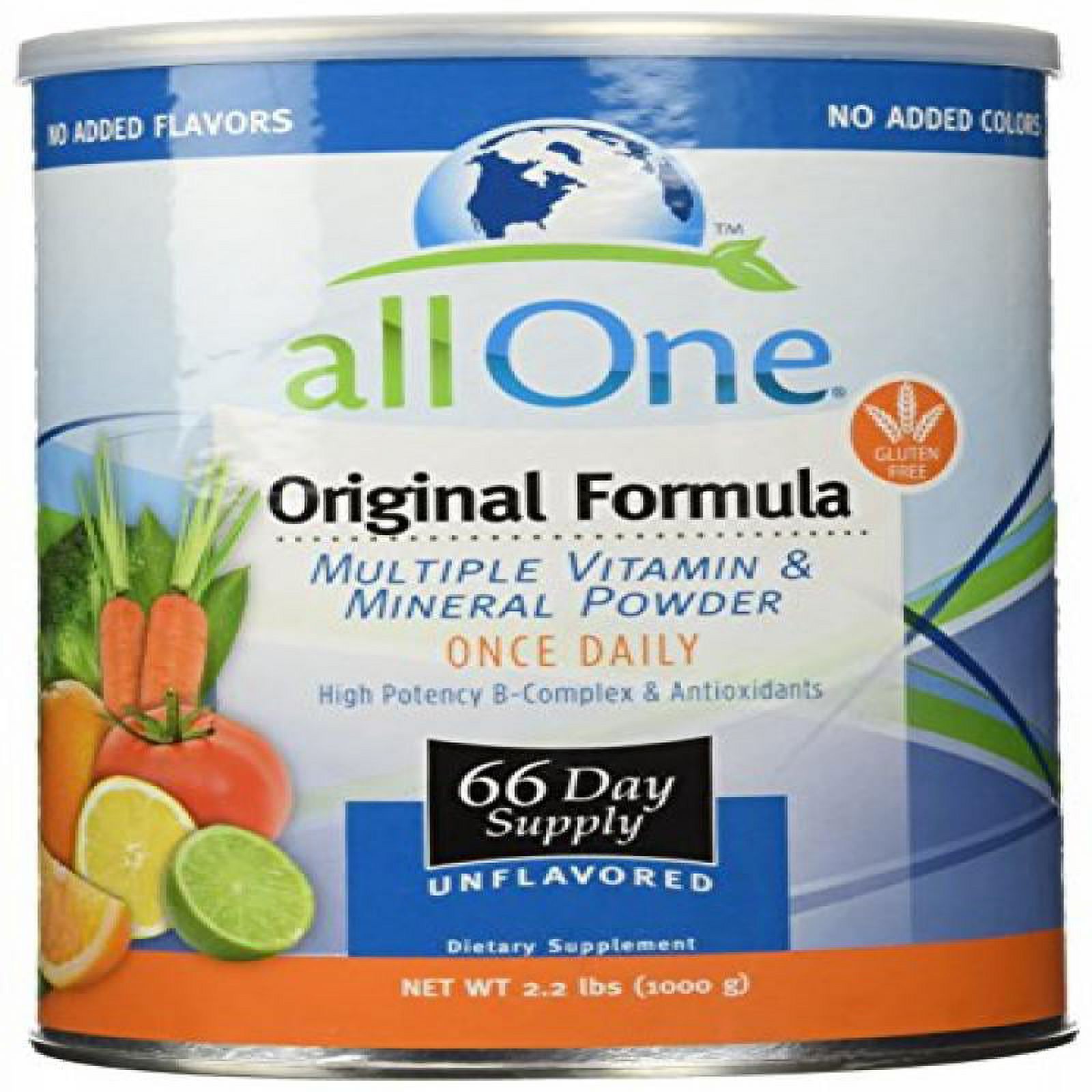 All One Powder Multiple Vitamins & Minerals, Original Formula, 2.2
