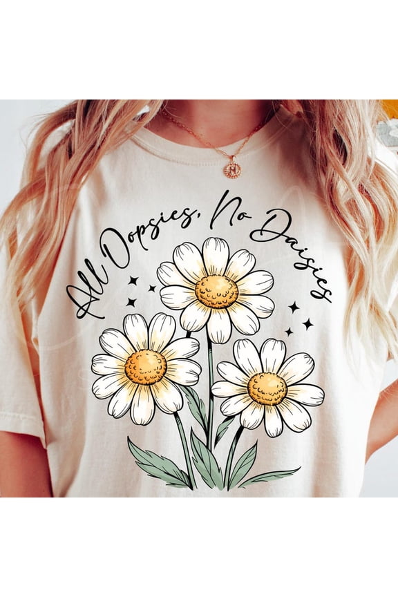 All Oopsies No Daisies T-Shirt, Vintage Floral Wildflower Graphic Tee, Cottagecore Aesthetic Shirt
