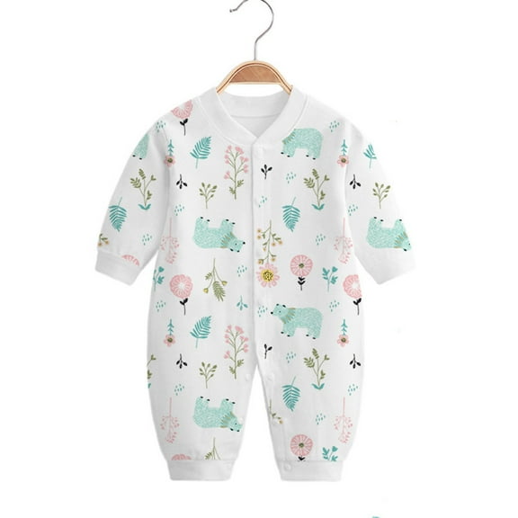 All Organic Cotton Soft 3-24 Months Baby Romper Jumpsuits for Boys and Girls Unisex Long Sleeve