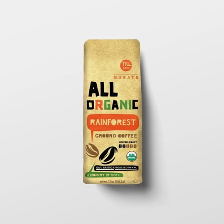 NuEats, All organic ground coffee, Roasted in NYC, 100% Arabica, Medium roast, Rainforest,12oz