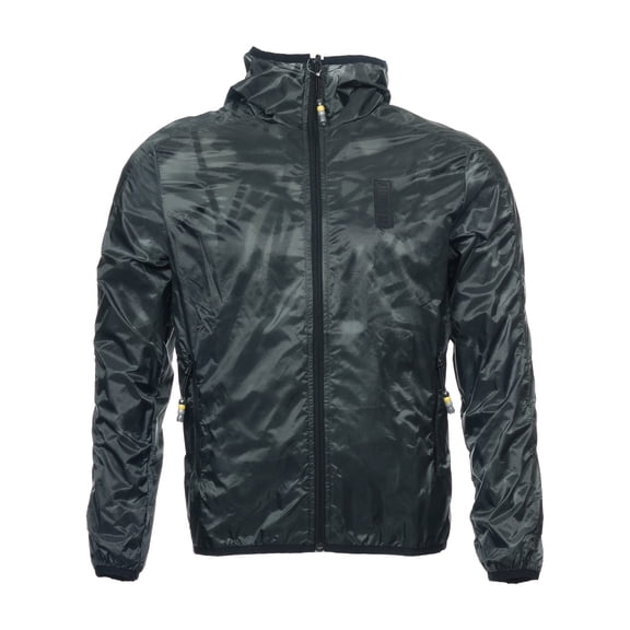 'All Over Print' Men's Black Abstract Windbreaker