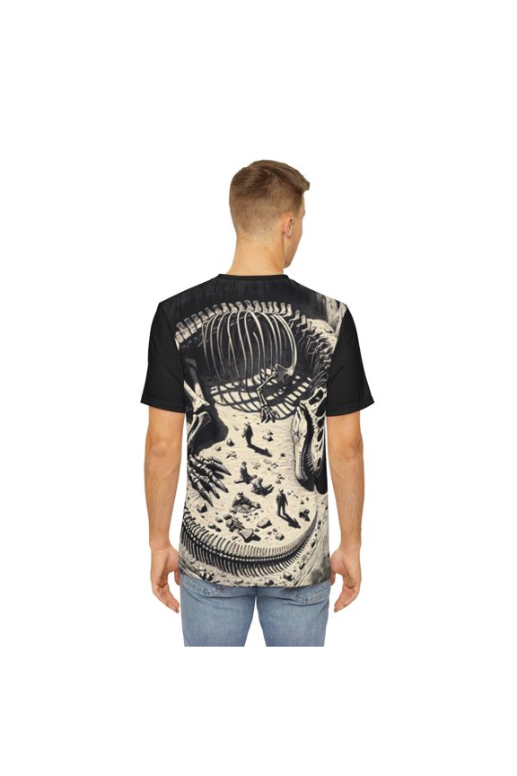 All Over Print Retro Dinosaur T Rex Fossils Skull Jurassic Paleontology