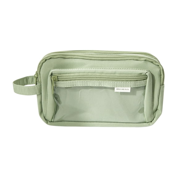 All Pen bag ClearanceKyusrd Pencil Case, Transparent Pencil Case Large Capacity High Value Multi-layer Stationery Bag For Students