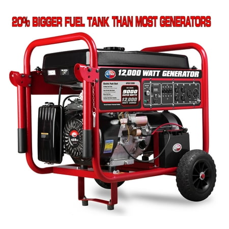 All Power 12000 Watt Portable Generator w/ Electric Start, Gas Powered, APGG12000