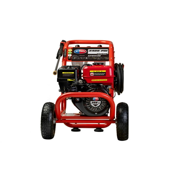 All Power 3400 PSI 2.6 GPM Gas Pressure Washer, 5 Adjustable Nozzles, 30 ft High Pressure Hose, Power Washer for Outdoor Cleaning, APW5128