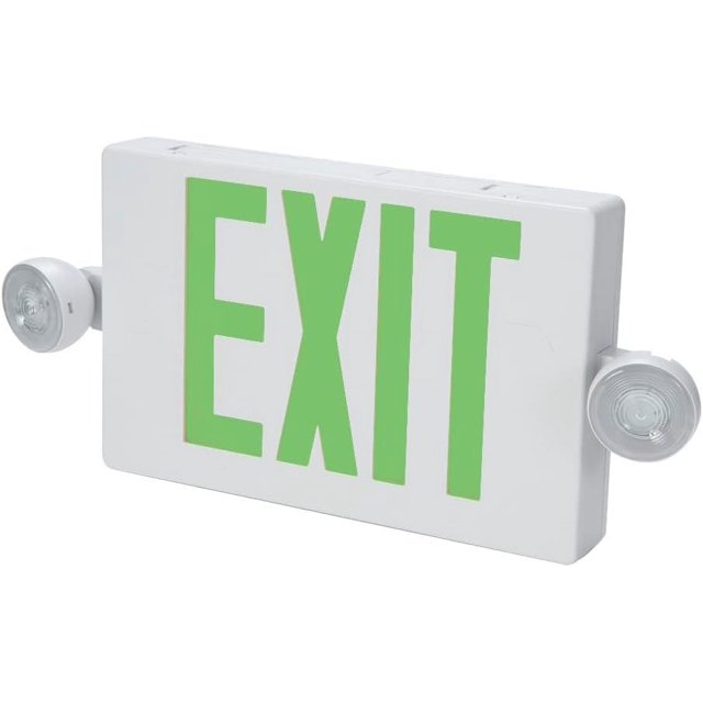 AllPro APC7G, Combo Unit, White Housing, LedExit, (2) LED Emergency