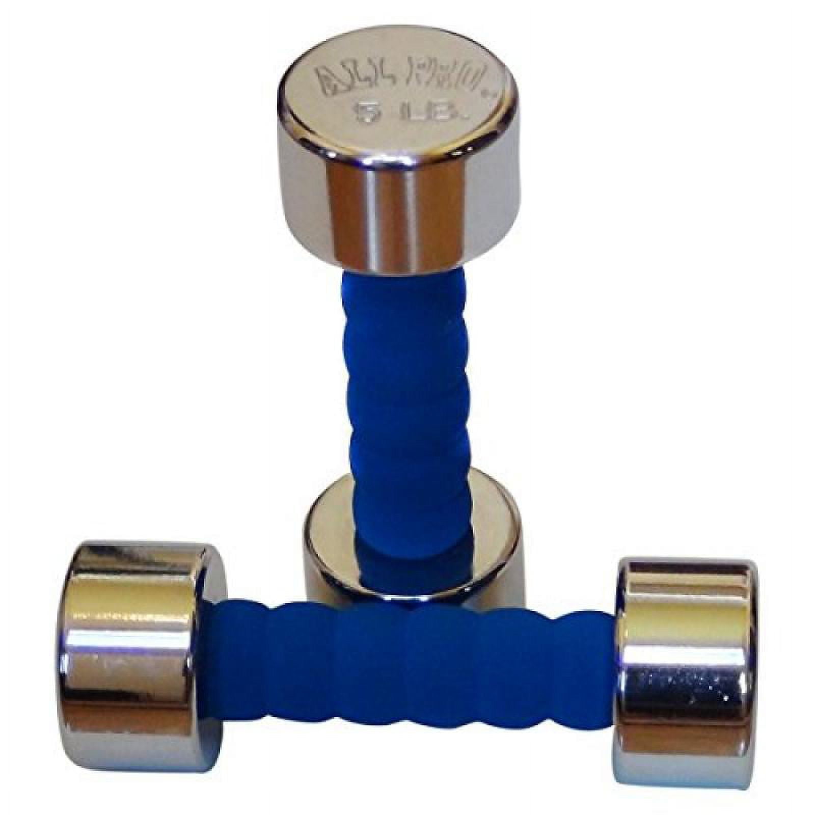 All Pro Chrome Dumbbells, cushioned handles (10lb pair, 5lbs each