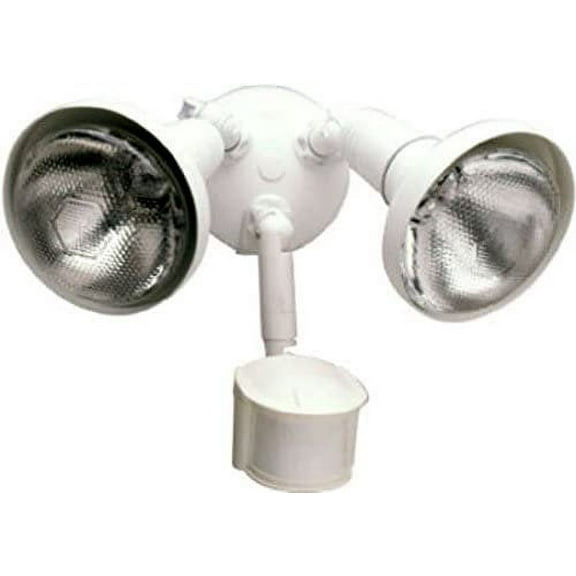 Cooper Lighting Motion Activated Flood Light MS185RW - 120W, White, Motion Sensing