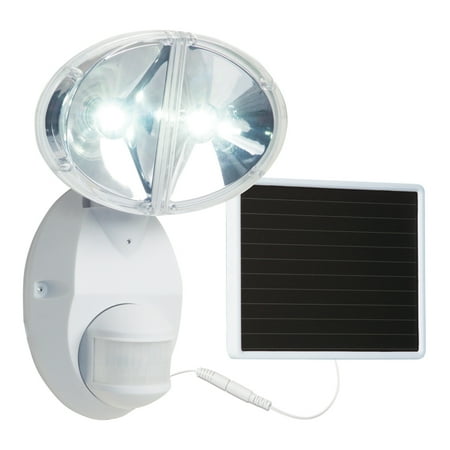 Cooper Lighting MSLED180W LED Solar Flood Light, Motion-Activated, White - Quantity 1