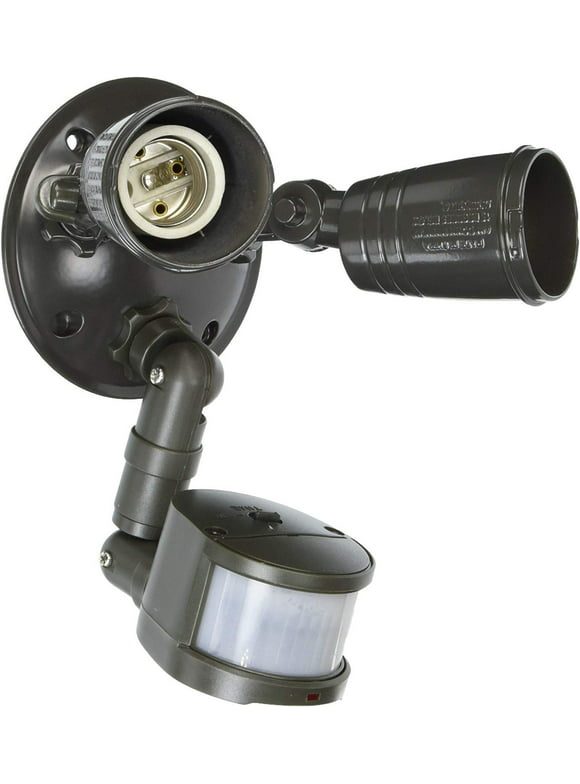 All-Pro Motion-Sensing 180 deg Incandescent Bronze Outdoor Floodlight Hardwired