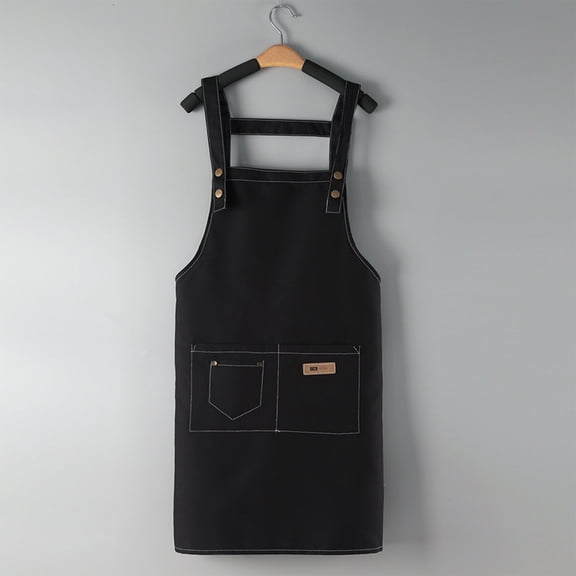 All Pure Polyester Canvas Apron for Apron Sleeve 2 with Advertising Logo Printing and Durable Work Clothes for Home Kitchen Restaurant