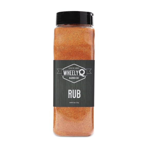 WheelyQ Barbecue All Purpose Rub & Seasoning for Ribs, Brisket, Chicken, Pork, Seafood & Veggies | Meat Rub for Smoking and Grilling  (26 oz)