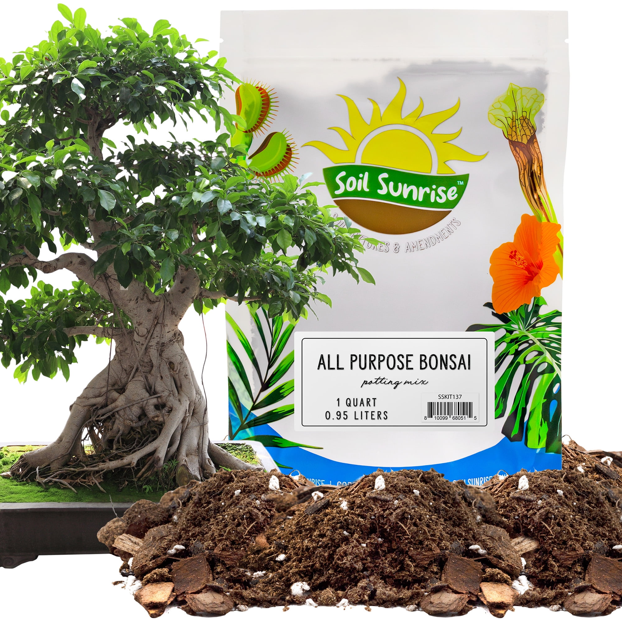 All-Purpose Bonsai Potting Mix (1 Quart), All-Natural Organic Nutrient-Rich  Bonsai Soil Mixture