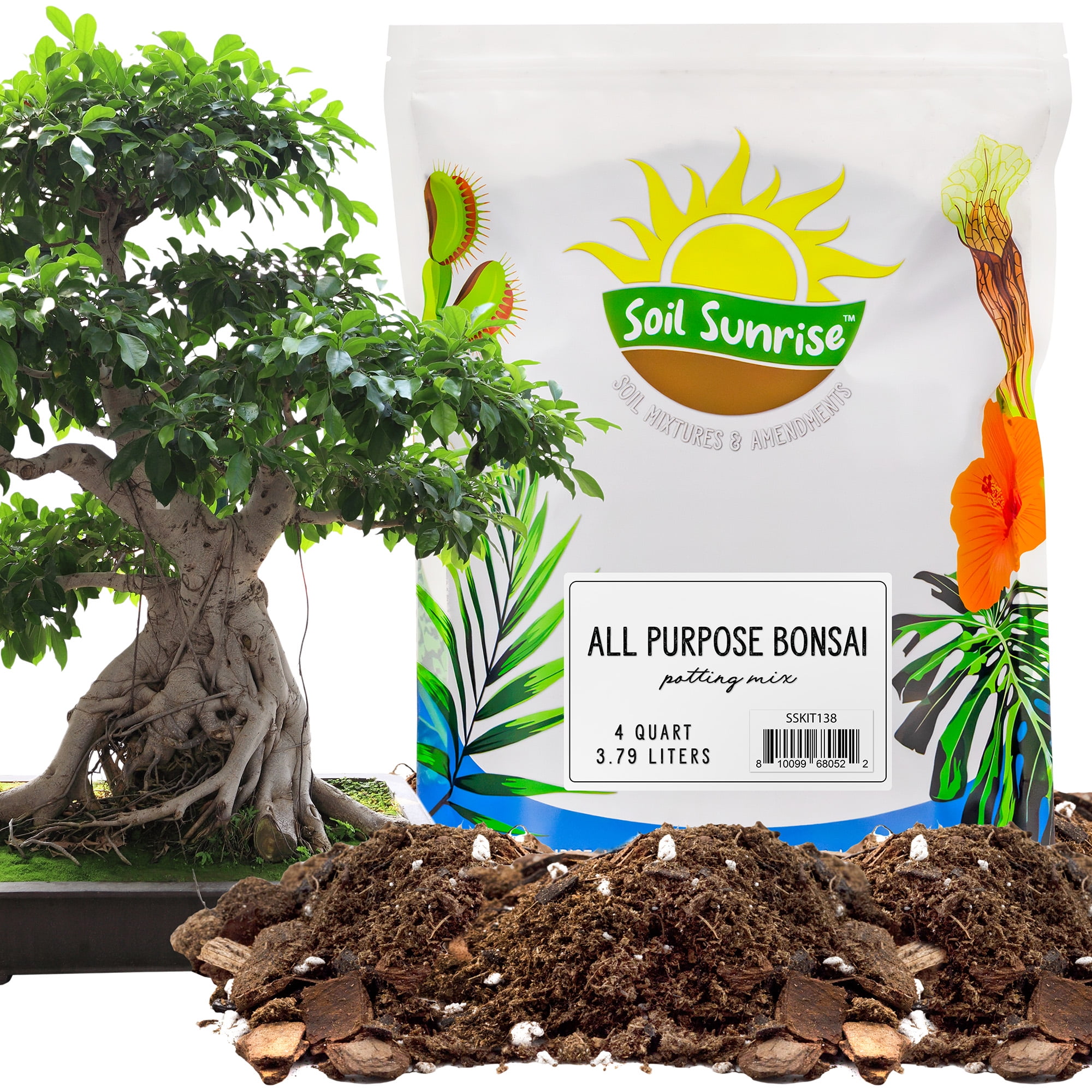 Soil Sunrise AllPurpose Bonsai Potting Mix, Organic NutrientRich
